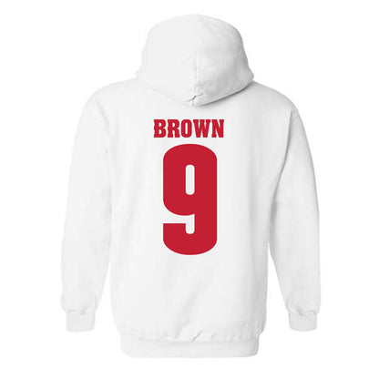Wisconsin - NCAA Football : Austin Brown - Classic Shersey Hooded Sweatshirt-1