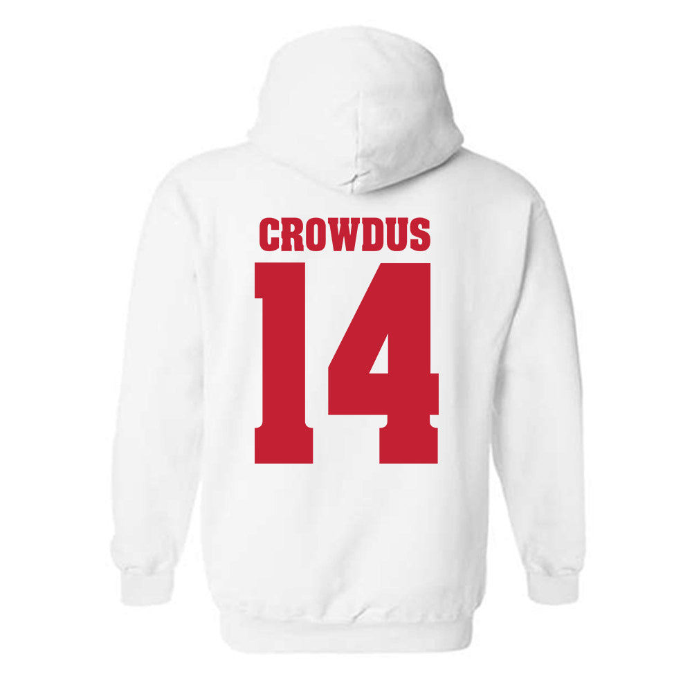 Wisconsin - NCAA Football : Dekel Crowdus - Classic Shersey Hooded Sweatshirt-1