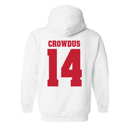 Wisconsin - NCAA Football : Dekel Crowdus - Classic Shersey Hooded Sweatshirt-1