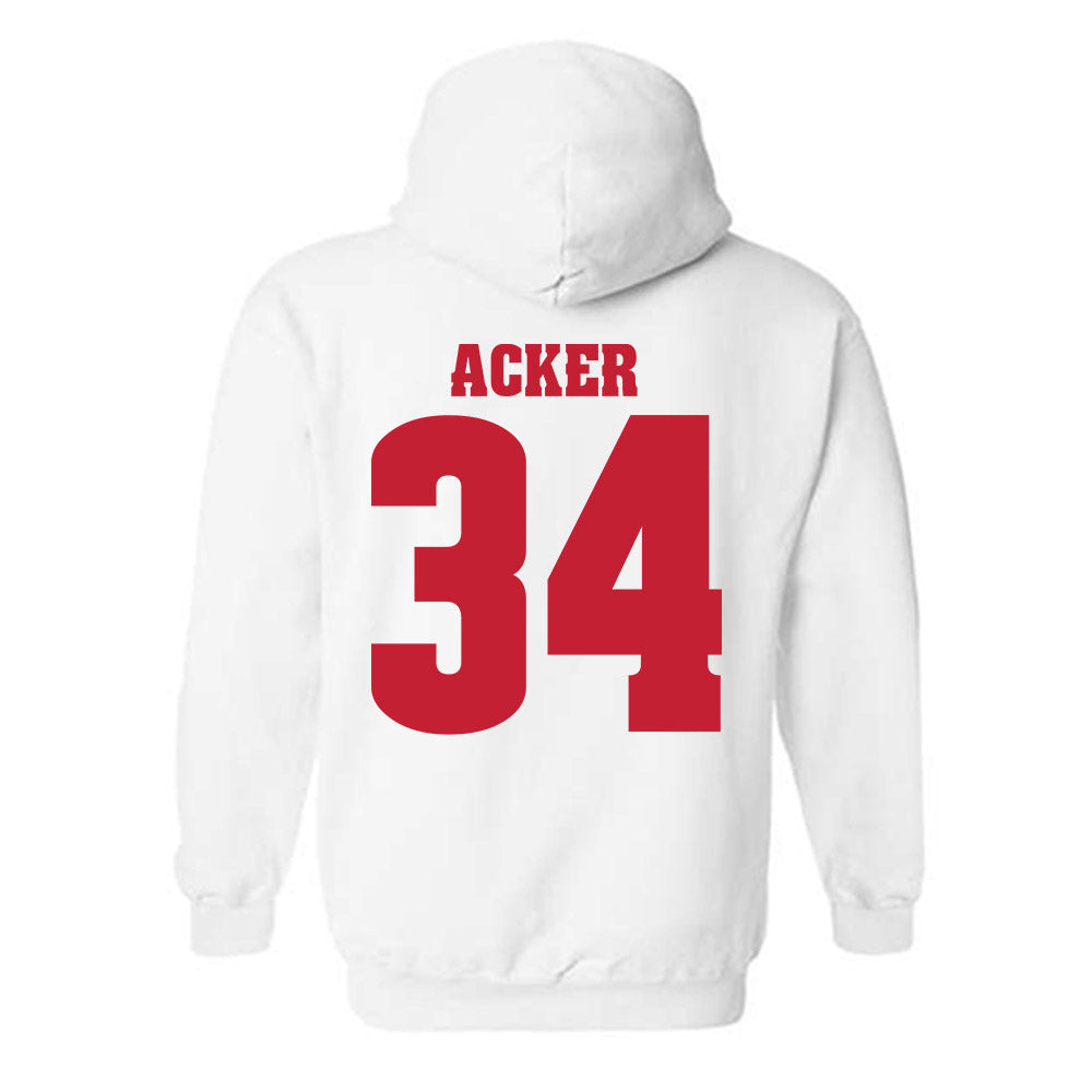 Wisconsin - NCAA Football : Jackson Acker - Classic Shersey Hooded Sweatshirt-1