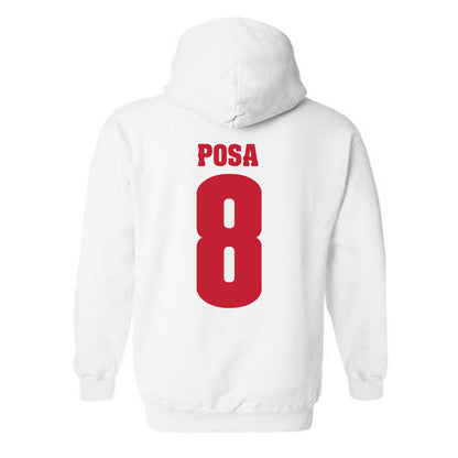 Wisconsin - NCAA Football : Mason Posa - Classic Shersey Hooded Sweatshirt-1