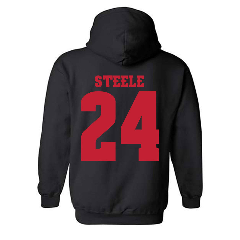 Wisconsin - NCAA Women's Basketball : Laci Steele - Classic Shersey Hooded Sweatshirt-1