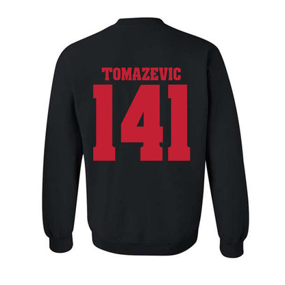 Wisconsin - NCAA Wrestling : Peter Tomazevic - Classic Shersey Crewneck Sweatshirt-1