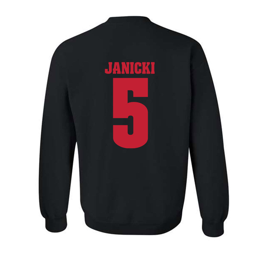Wisconsin - NCAA Men's Basketball : Jack Janicki - Classic Shersey Crewneck Sweatshirt-1