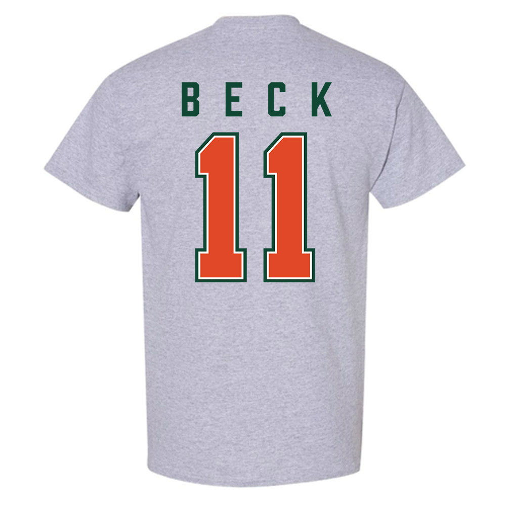 Miami - NCAA Football : Carson Beck - Classic Shersey T-Shirt-1