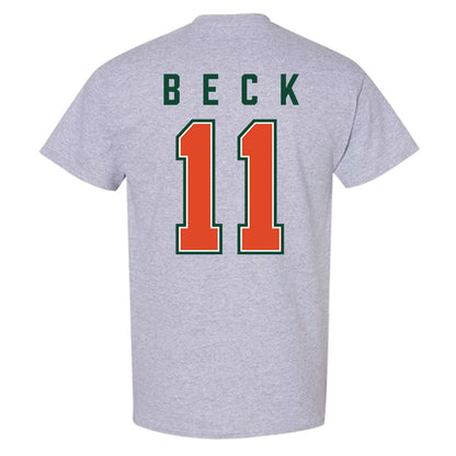 Miami - NCAA Football : Carson Beck - Classic Shersey T-Shirt-1