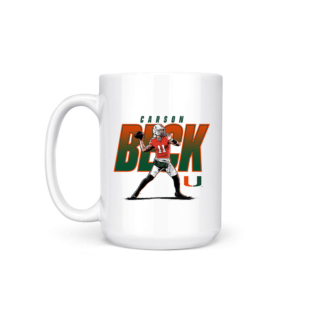 Miami - NCAA Football : Carson Beck - Coffee Mug-1