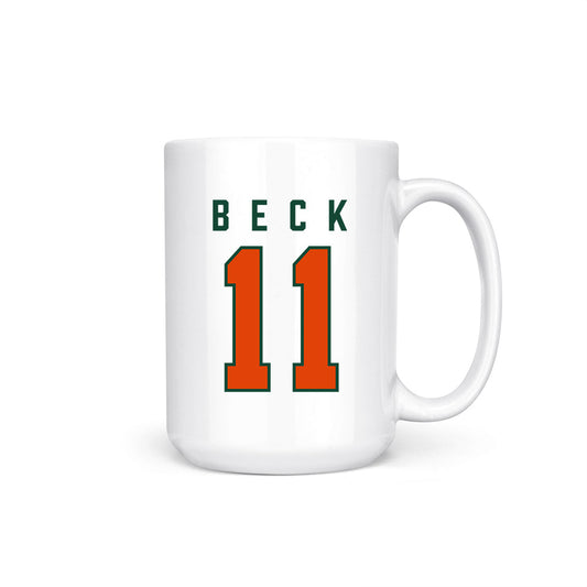 Miami - NCAA Football : Carson Beck - Coffee Mug-0