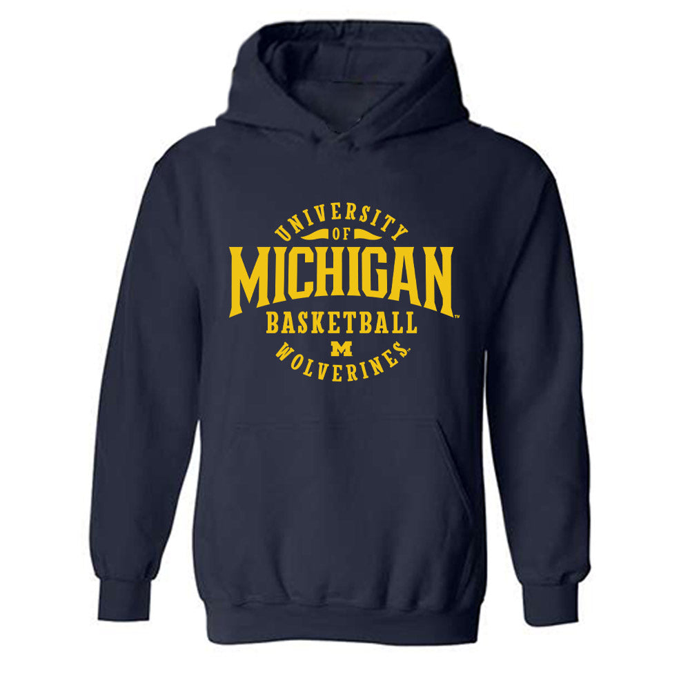 Michigan - NCAA Men's Basketball : Morez Johnson Jr. - Classic Shersey Hooded Sweatshirt-0