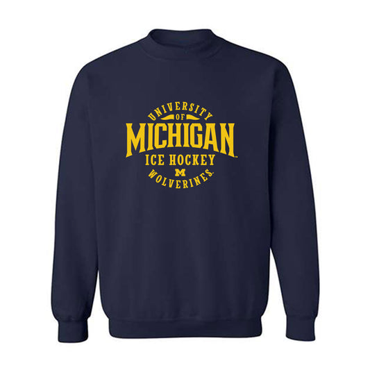 Michigan - NCAA Men's Ice Hockey : Stephen Peck - Classic Shersey Crewneck Sweatshirt-0