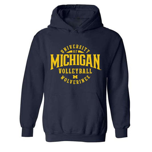 Michigan - NCAA Women's Volleyball : Ella Demetrician - Classic Shersey Hooded Sweatshirt-0