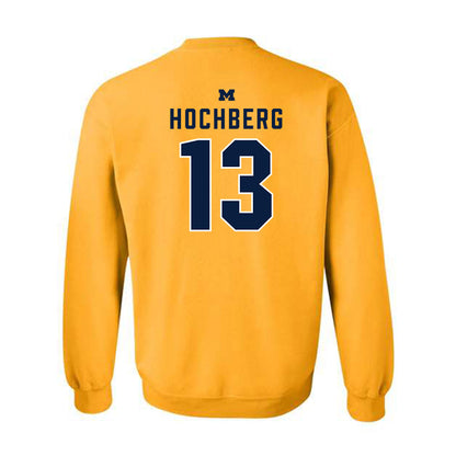 Michigan - NCAA Men's Basketball : Harrison Hochberg - Classic Shersey Crewneck Sweatshirt-1
