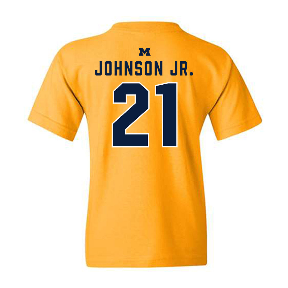 Michigan - NCAA Men's Basketball : Morez Johnson Jr. - Classic Shersey Youth T-Shirt-1