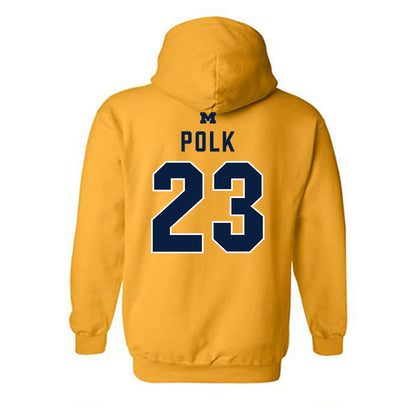 Michigan - NCAA Women's Lacrosse : Haley Polk - Classic Shersey Hooded Sweatshirt-1