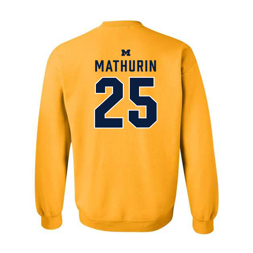 Michigan - NCAA Women's Basketball : McKenzie Mathurin - Classic Shersey Crewneck Sweatshirt-1
