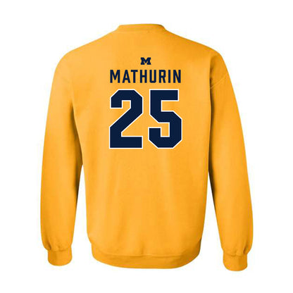 Michigan - NCAA Women's Basketball : McKenzie Mathurin - Classic Shersey Crewneck Sweatshirt-1