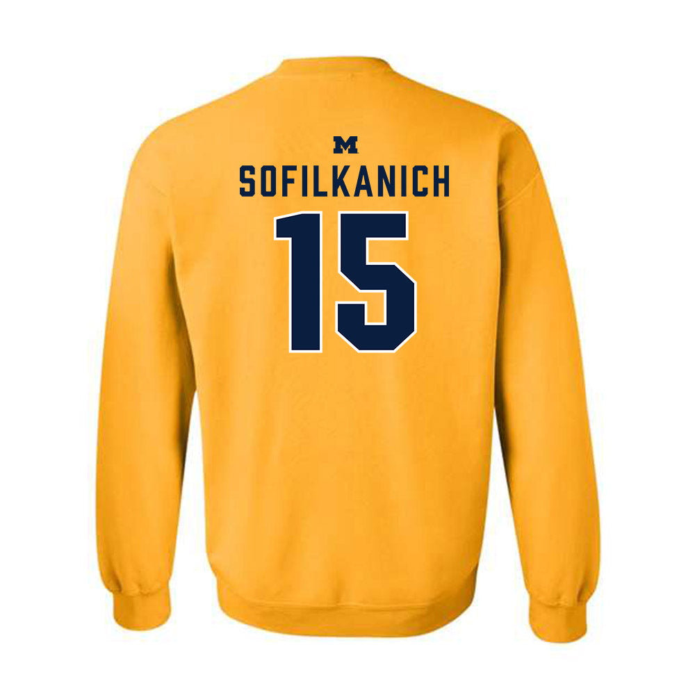 Michigan - NCAA Women's Basketball : Ashley Sofilkanich - Classic Shersey Crewneck Sweatshirt-1