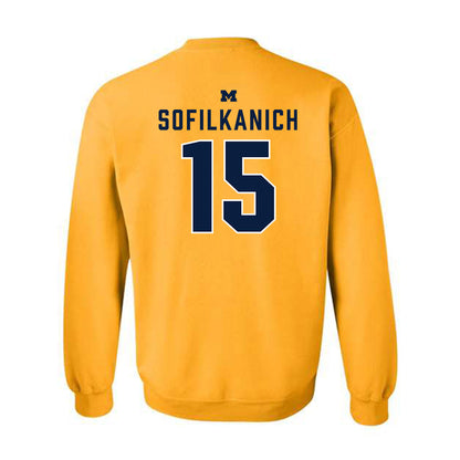 Michigan - NCAA Women's Basketball : Ashley Sofilkanich - Classic Shersey Crewneck Sweatshirt-1