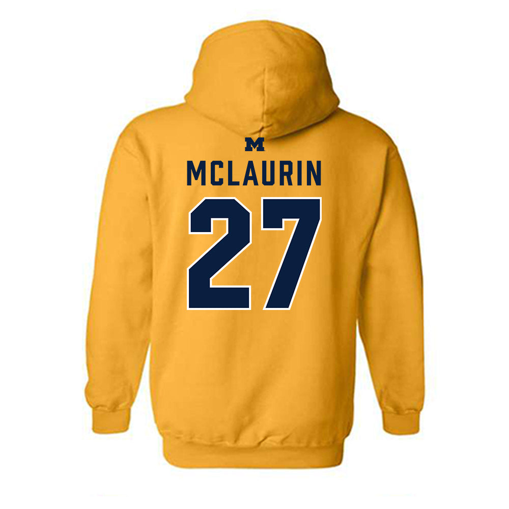Michigan - NCAA Football : Tyler McLaurin - Classic Shersey Hooded Sweatshirt-1