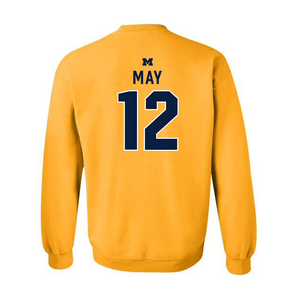 Michigan - NCAA Men's Basketball : Charlie May - Classic Shersey Crewneck Sweatshirt-1