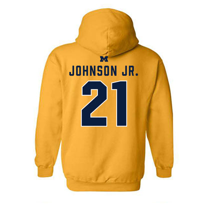 Michigan - NCAA Men's Basketball : Morez Johnson Jr. - Classic Shersey Hooded Sweatshirt-1