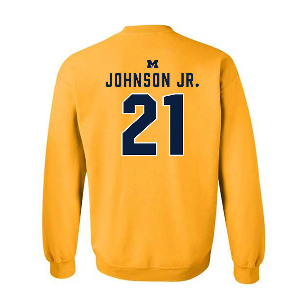 Michigan - NCAA Men's Basketball : Morez Johnson Jr. - Classic Shersey Crewneck Sweatshirt-1
