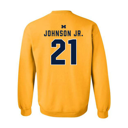 Michigan - NCAA Men's Basketball : Morez Johnson Jr. - Classic Shersey Crewneck Sweatshirt-1