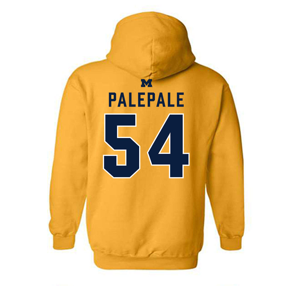 Michigan - NCAA Football : Deyvid Palepale - Classic Shersey Hooded Sweatshirt-1