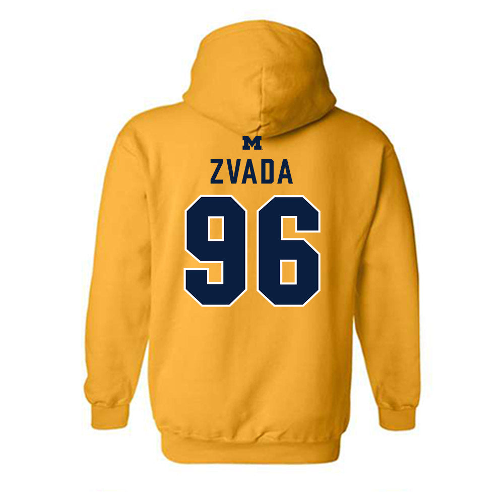 Michigan - NCAA Football : Dominic Zvada - Classic Shersey Hooded Sweatshirt-1