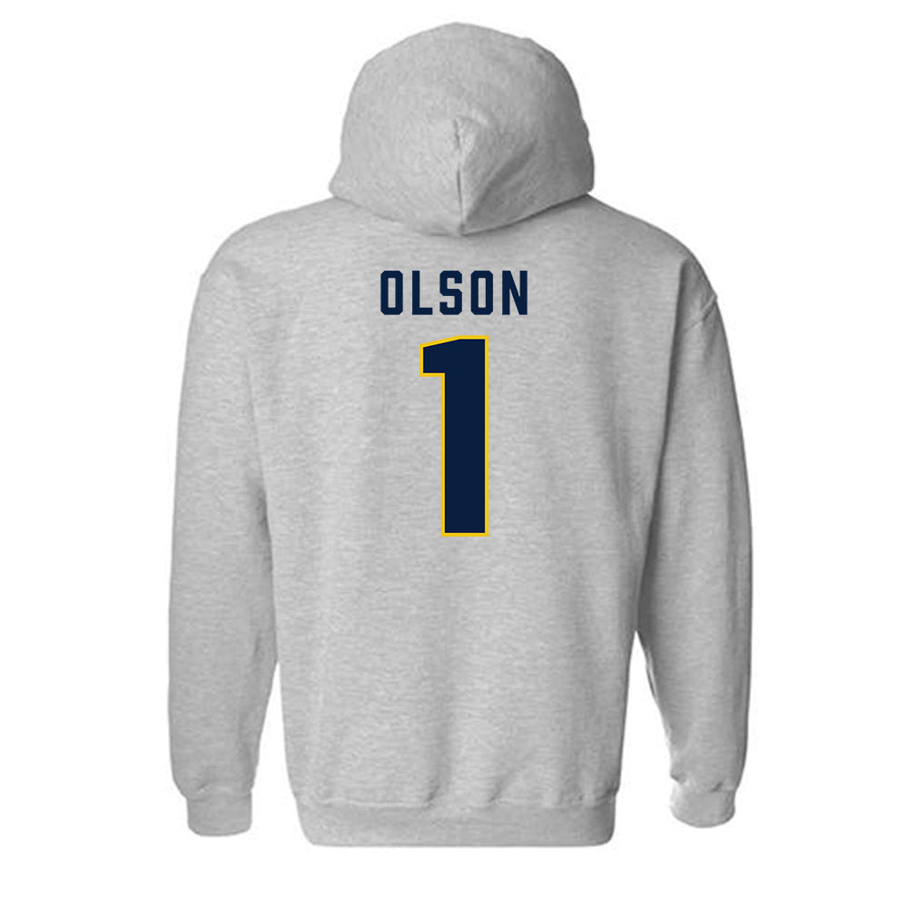 Michigan - NCAA Women's Basketball : Olivia Olson - Classic Shersey Hooded Sweatshirt-1