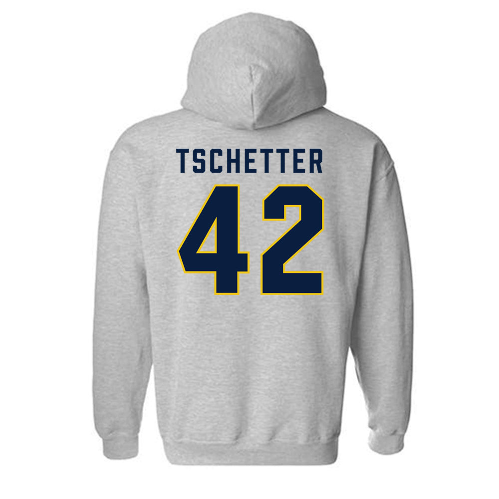 Michigan - NCAA Men's Basketball : Will Tschetter - Classic Shersey Hooded Sweatshirt-1