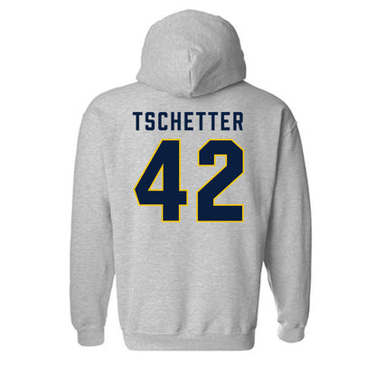 Michigan - NCAA Men's Basketball : Will Tschetter - Classic Shersey Hooded Sweatshirt-1