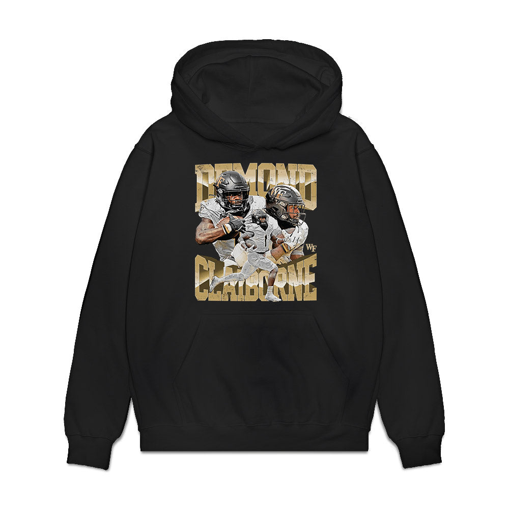 Wake Forest - NCAA Football : Demond Claiborne - Collage Premium Hooded Sweatshirt-0