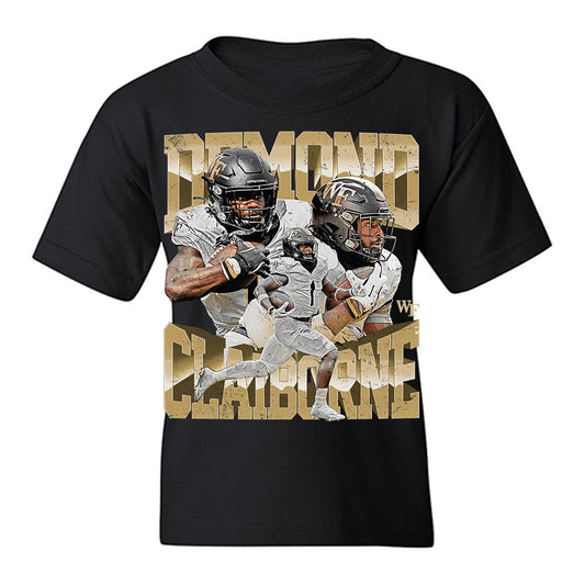 Wake Forest - NCAA Football : Demond Claiborne - Collage Youth T-Shirt-0