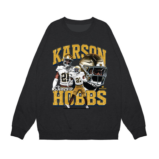 Notre Dame - NCAA Football : Karson Hobbs - Premium Crewneck Sweatshirt-0
