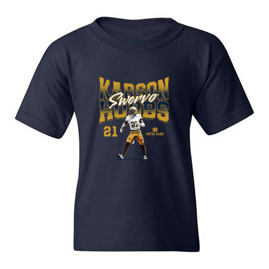 Notre Dame - NCAA Football : Karson Hobbs - Caricature Youth T-Shirt-0