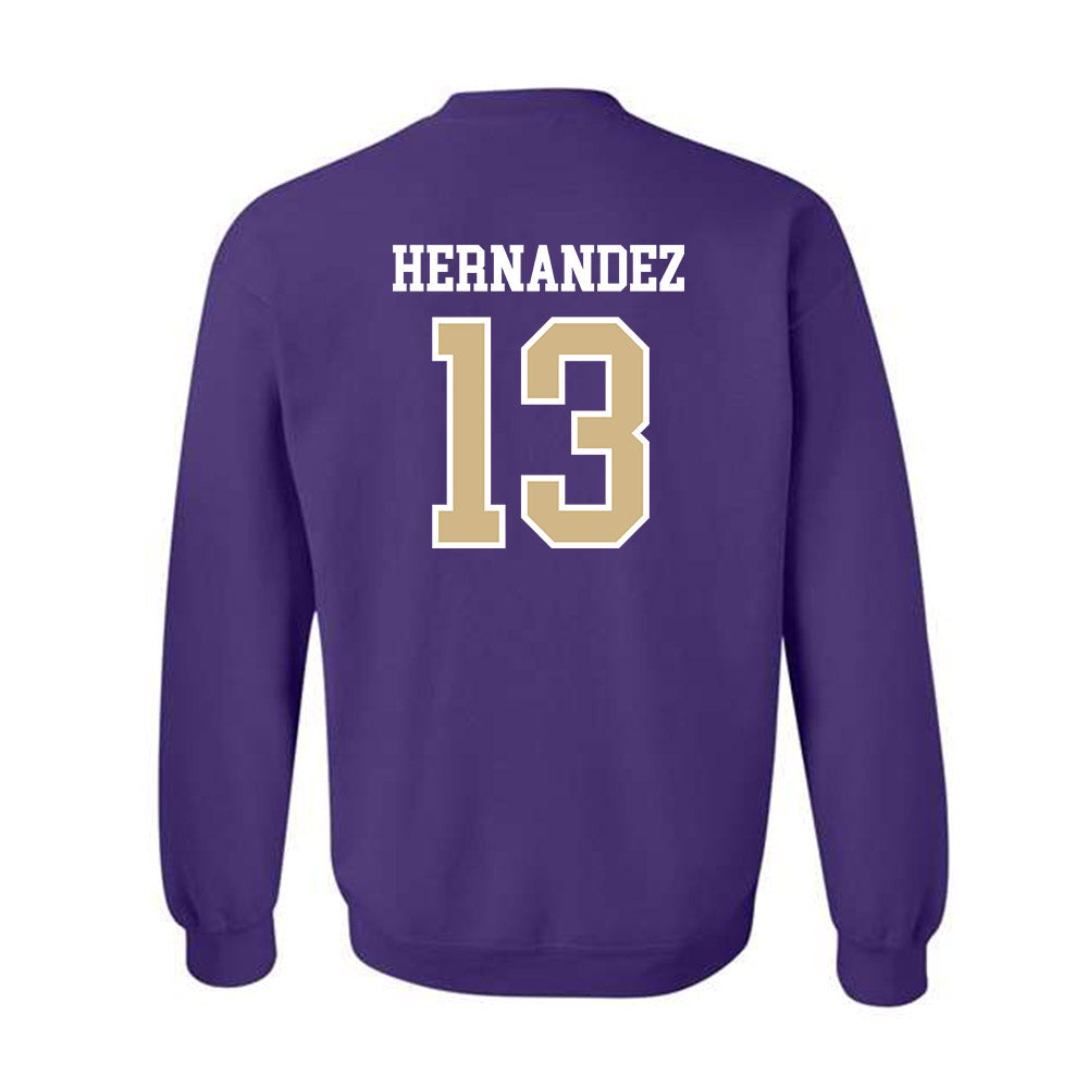Washington - NCAA Men's Soccer : Kevin Hernandez - Classic Shersey Crewneck Sweatshirt-1