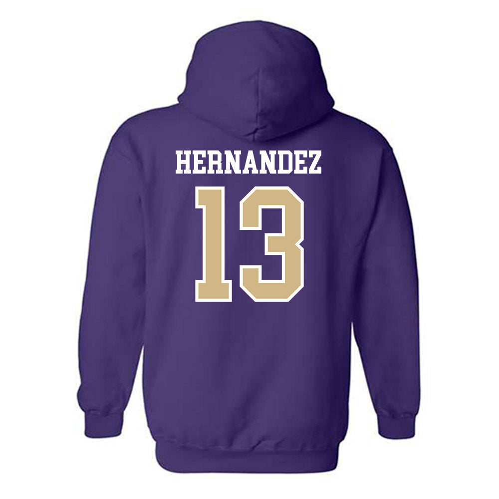 Washington - NCAA Men's Soccer : Kevin Hernandez - Classic Shersey Hooded Sweatshirt-1