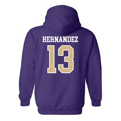 Washington - NCAA Men's Soccer : Kevin Hernandez - Classic Shersey Hooded Sweatshirt-1