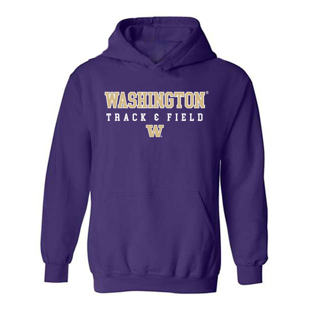 Washington - NCAA Men's Track & Field : Roman Hutchinson - Classic Shersey Hooded Sweatshirt-0