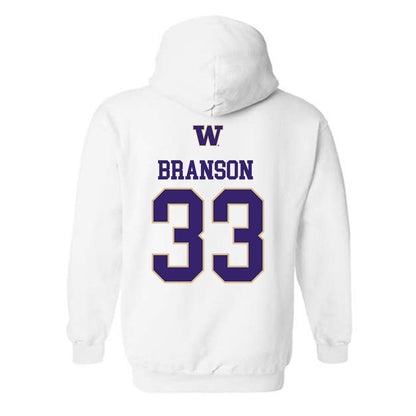 Washington - NCAA Women's Soccer : Kelsey Branson - Sports Shersey Hooded Sweatshirt-1