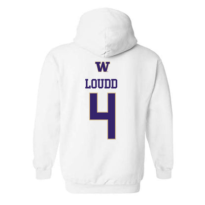 Washington - NCAA Women's Soccer : Maya Loudd - Sports Shersey Hooded Sweatshirt-1