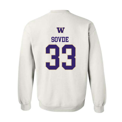 Washington - NCAA Men's Soccer : Chad Sovde - Sports Shersey Crewneck Sweatshirt-1
