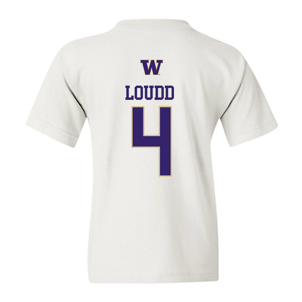 Washington - NCAA Women's Soccer : Maya Loudd - Sports Shersey Youth T-Shirt-1