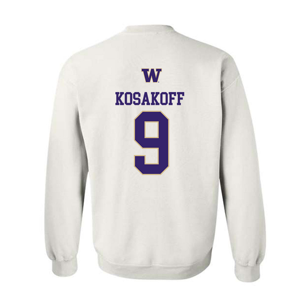 Washington - NCAA Men's Soccer : Charlie Kosakoff - Sports Shersey Crewneck Sweatshirt-1