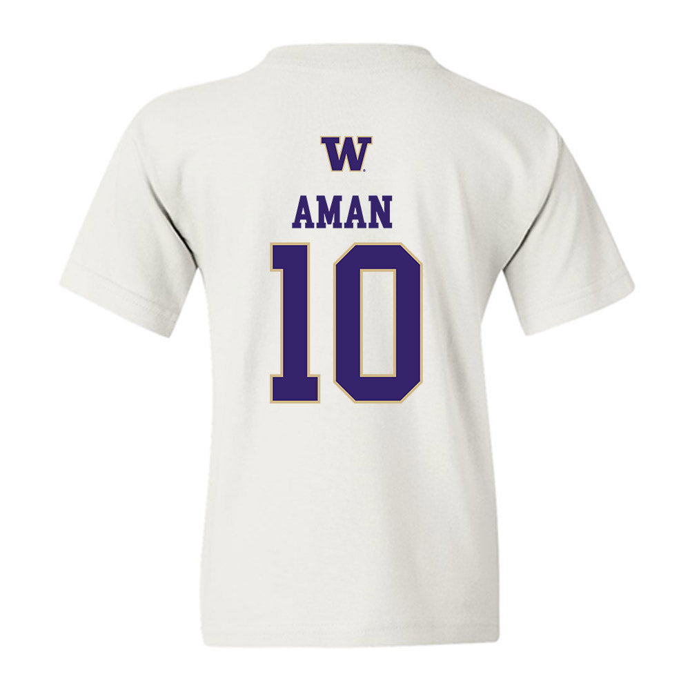 Washington - NCAA Men's Soccer : Richie Aman - Sports Shersey Youth T-Shirt-1
