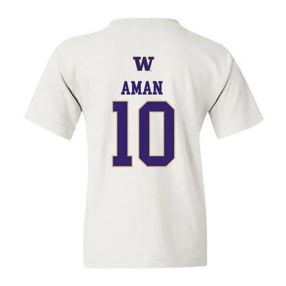 Washington - NCAA Men's Soccer : Richie Aman - Sports Shersey Youth T-Shirt-1