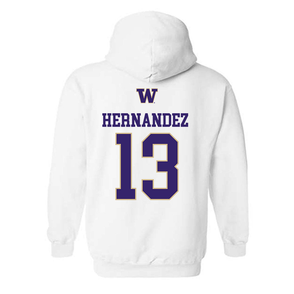 Washington - NCAA Men's Soccer : Kevin Hernandez - Sports Shersey Hooded Sweatshirt-1