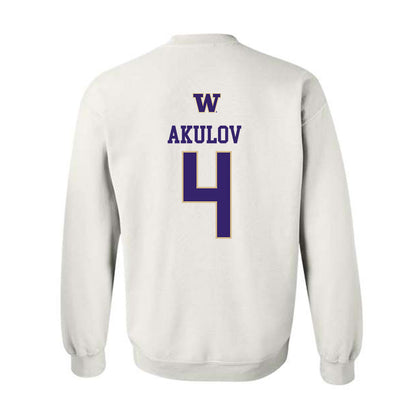 Washington - NCAA Men's Soccer : Egor Akulov - Sports Shersey Crewneck Sweatshirt-1
