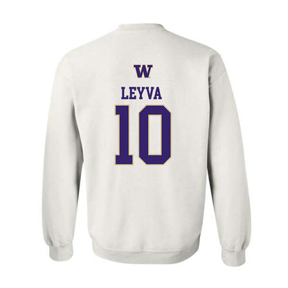 Washington - NCAA Women's Soccer : Andrea Leyva - Sports Shersey Crewneck Sweatshirt-1
